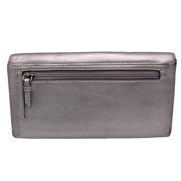 COACH Metallic Silver Wallet - Picture 2 of 10